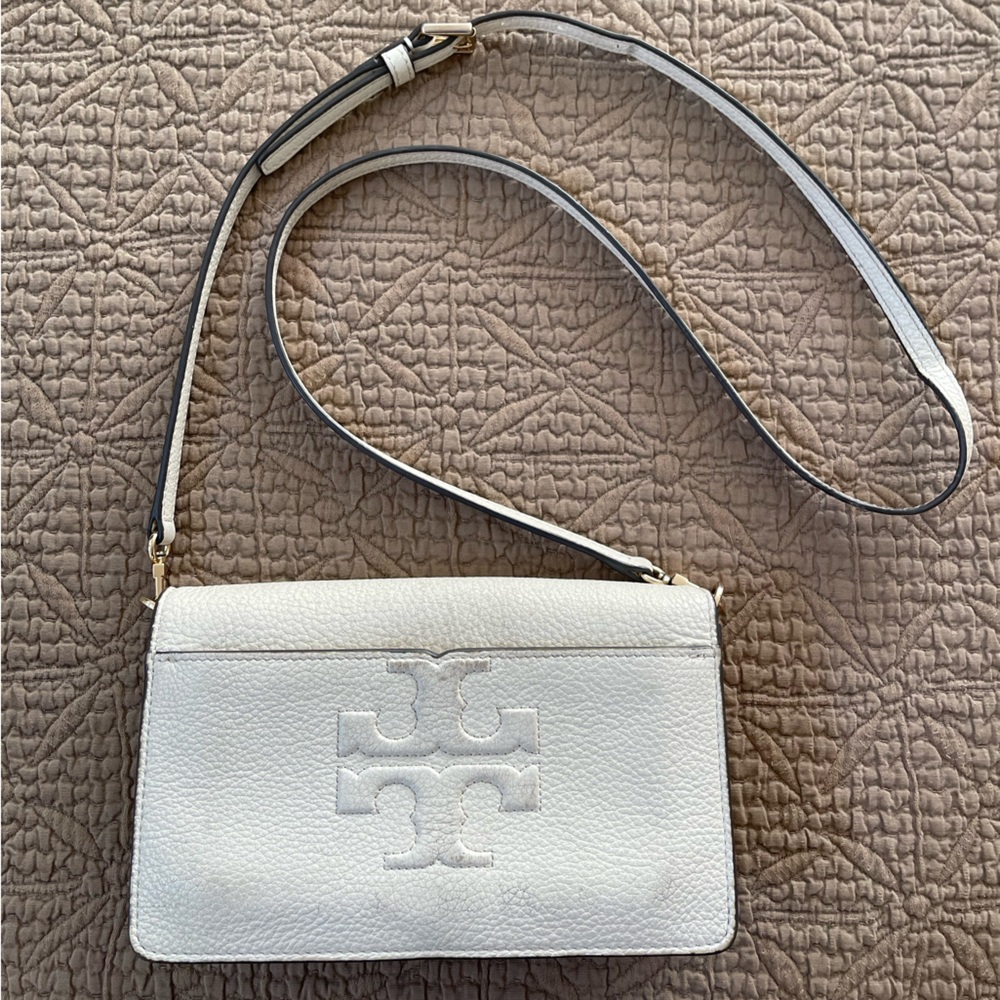 White Tory Burch Crossbody Bag